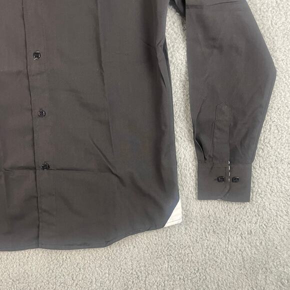 Vittorino Men's Large Black Solid Long Sleeve Button Up Shirt - Picture 9 of 16